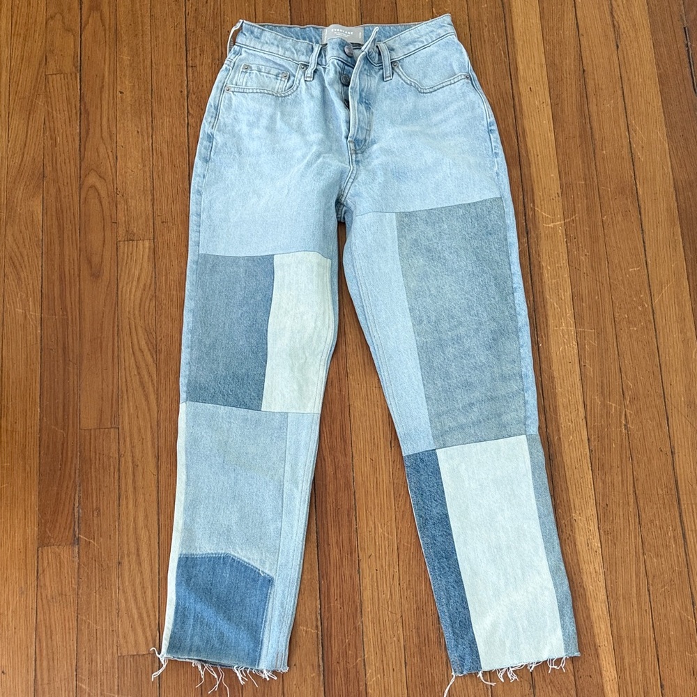 Everlane 90s Cheeky Jean Patchwork Denim 24 Ankle